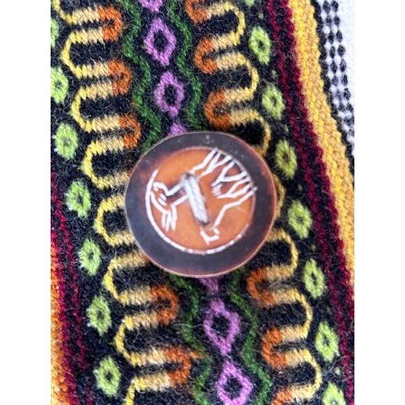 Handmade Hualhuas Shoulder Bag Alpaca Button Boho Shoulder Bag Tote 11.5 x 14" - Picture 6 of 12